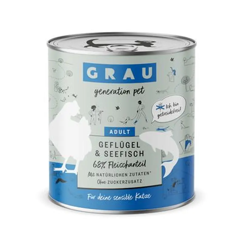 GRAU Gourmet Adult Grain-Free 6 x 800g - Chicken & Turkey Hearts