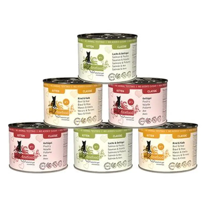catz finefood Kitten 6 x 200g - 6 x 200g (3 Varieties)