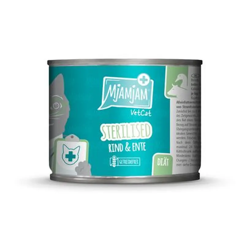 MjAMjAM VetCat Sterilised 6 x 200g - Beef & Duck