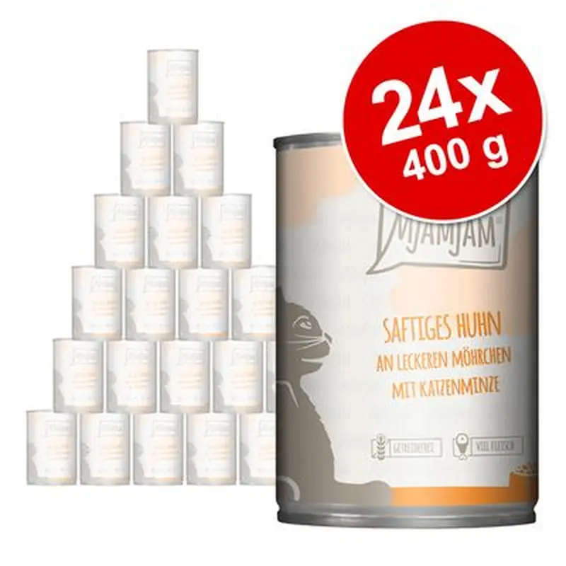 MjAMjAM Saver Pack 24 x 400g - Juicy Chicken & Wild Salmon