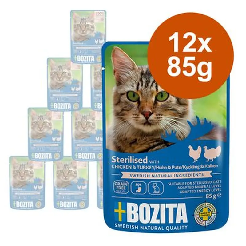 Bozita Sterilised Chunks in Sauce 12 x 85g - Reindeer