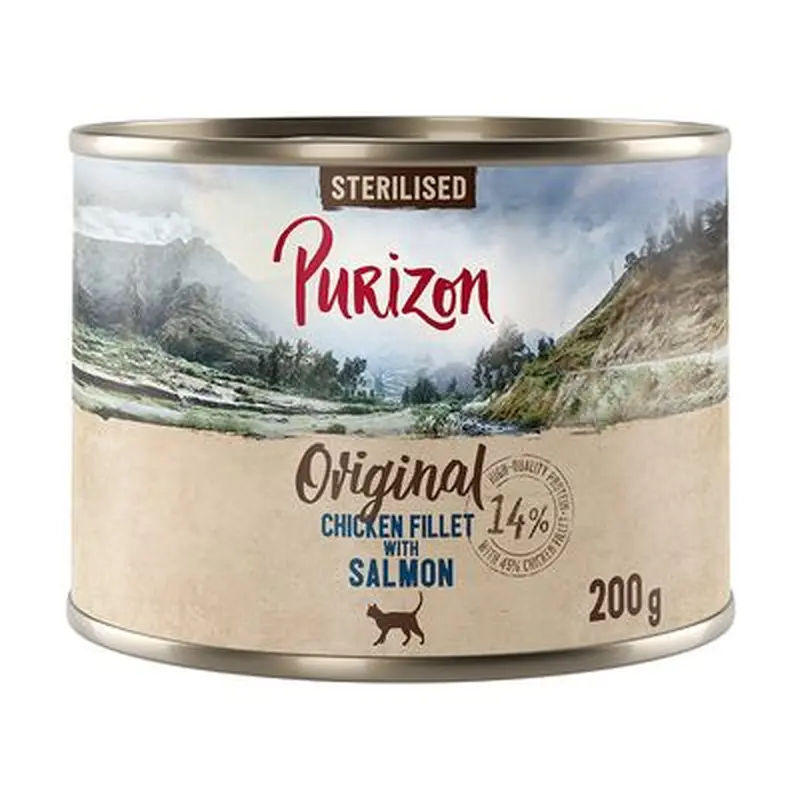 Purizon Adult Grain-Free Sterilised 6 x 200g - Chicken Fillet with Salmon