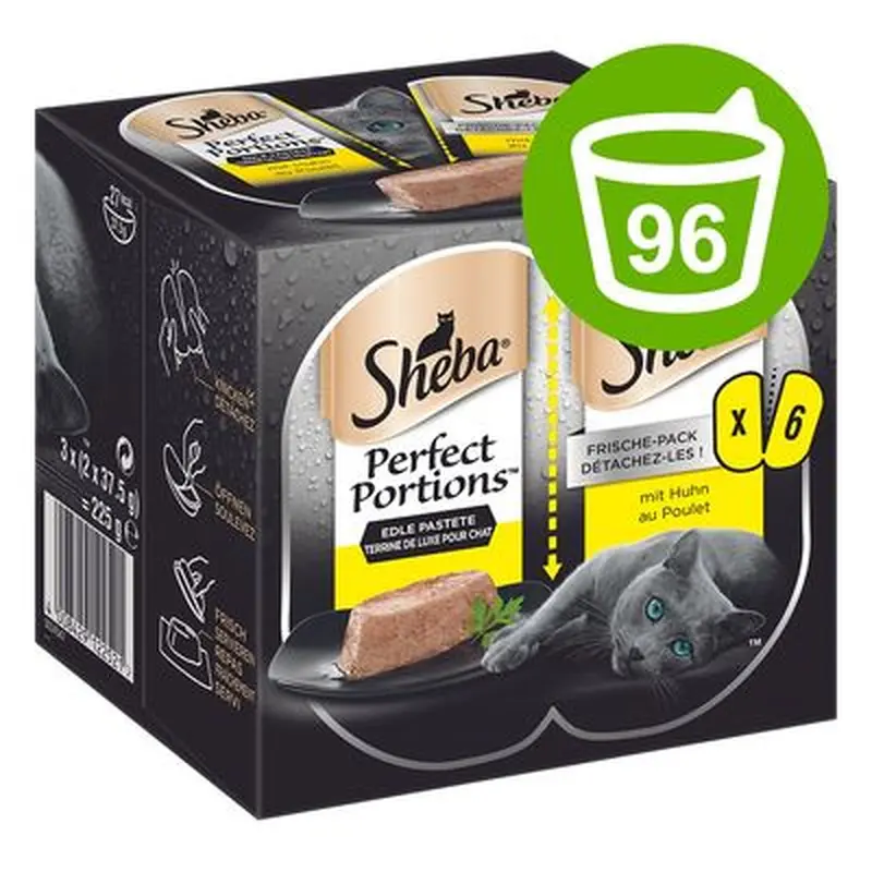 Sheba Perfect Portions Saver Pack 96 x 37.5g - Chicken in Loaf