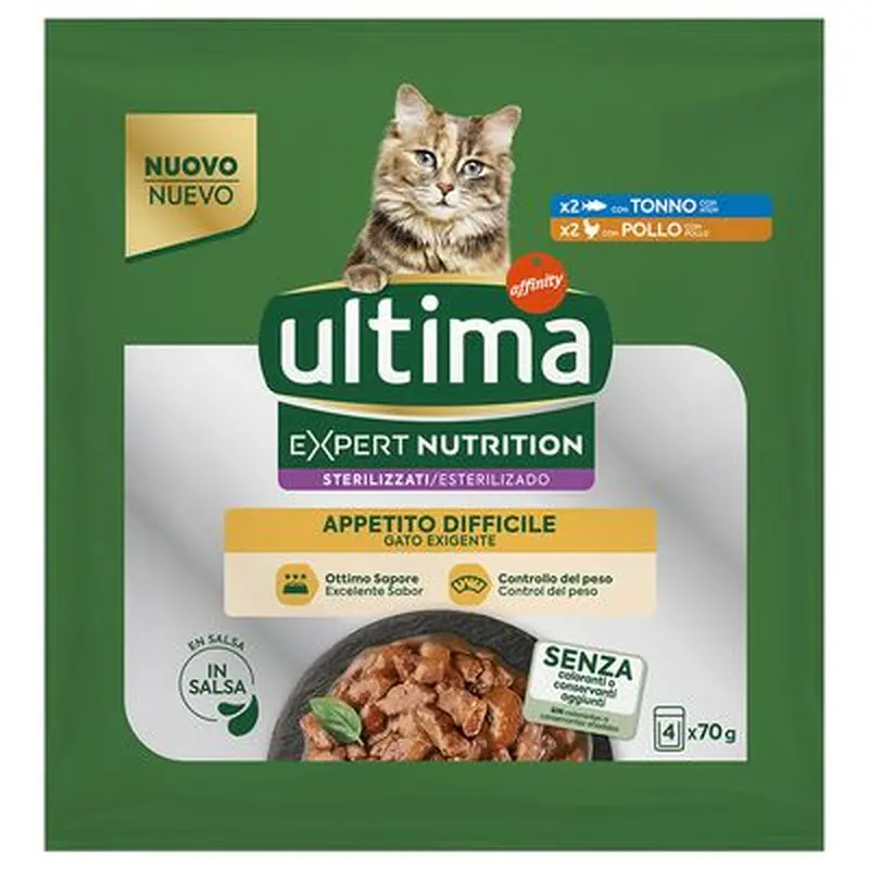 Ultima Cat Expert Nutrition Difficult Appetite Tuna & Chicken - Saver Pack: 44 x 70g