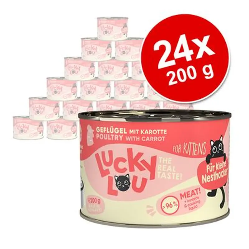 Lucky Lou Lifestage Kitten Saver Pack 24 x 200g - Mix I (3 varieties)