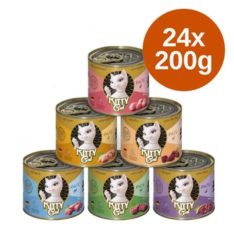 Kitty Cat Adult Pate Saver Pack 24 x 200g - Mixed Pack III (6 Varieties)