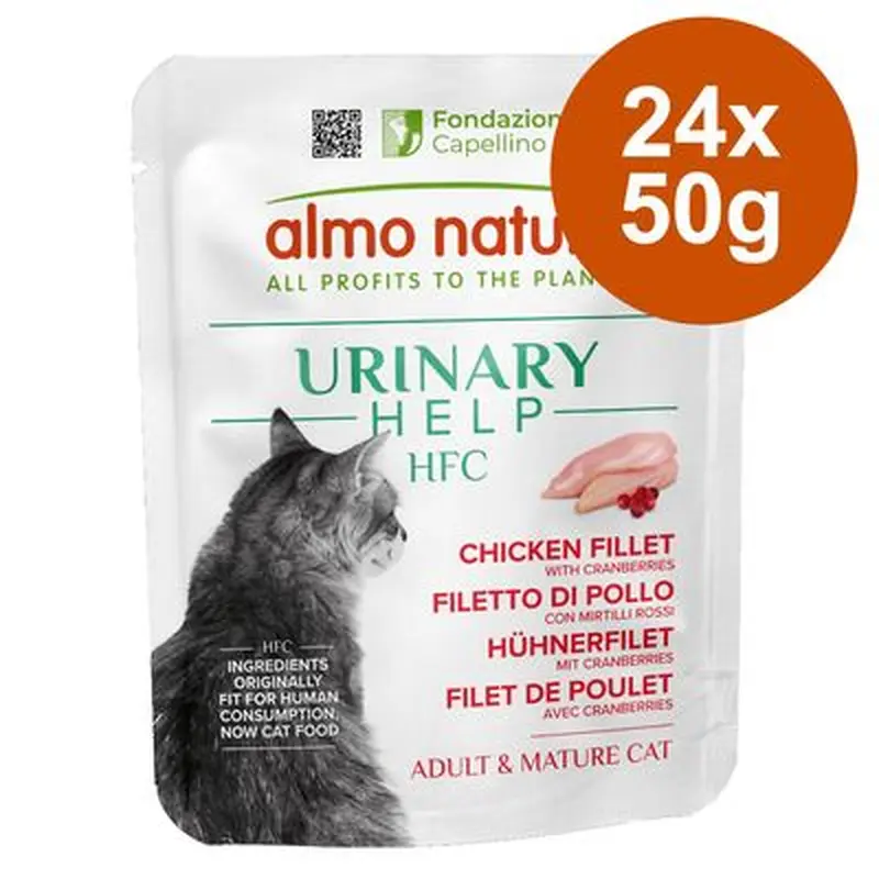 Almo Nature HFC Urinary Help Saver Pack 24 x 50g - Chicken Fillet with Cranberries