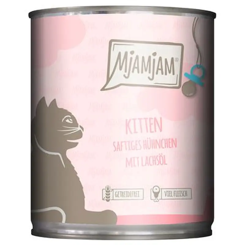 MjAMjAM Kitten 6 x 800g - Veal with Salmon Oil