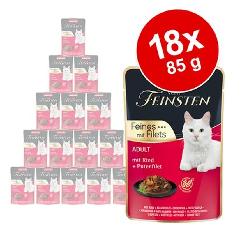 animonda vom Feinsten Adult 18 x 85g - Beef & Turkey Fillet
