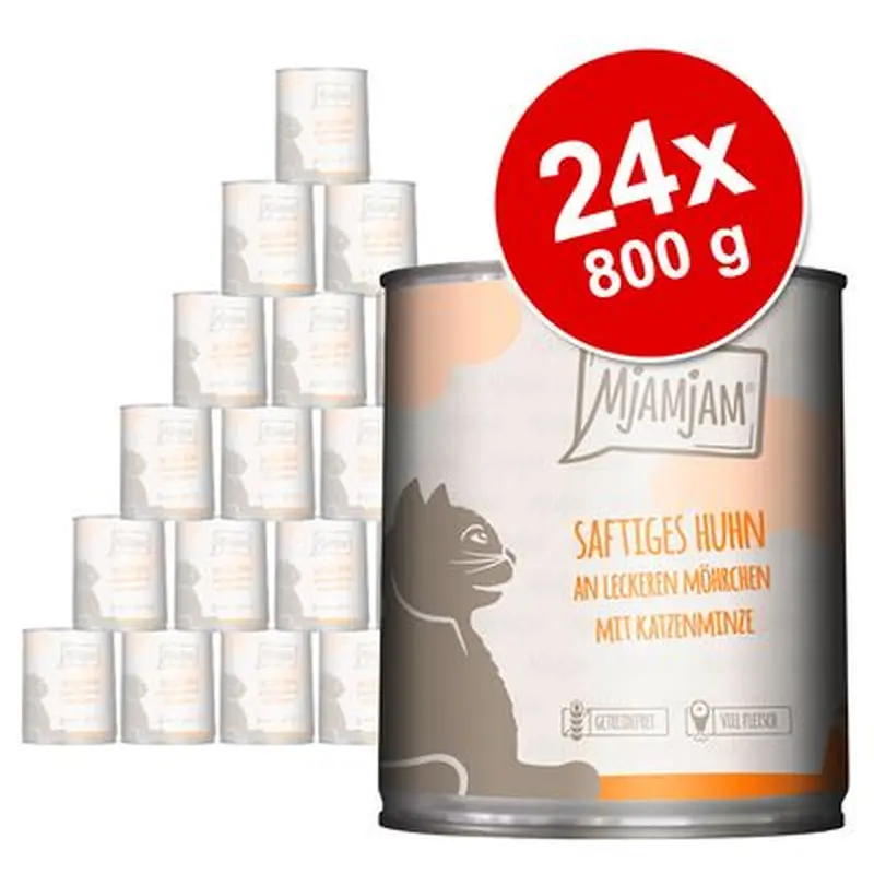 MjAMjAM Saver Pack 24 x 800g - Juicy Chicken with Tasty Carrots