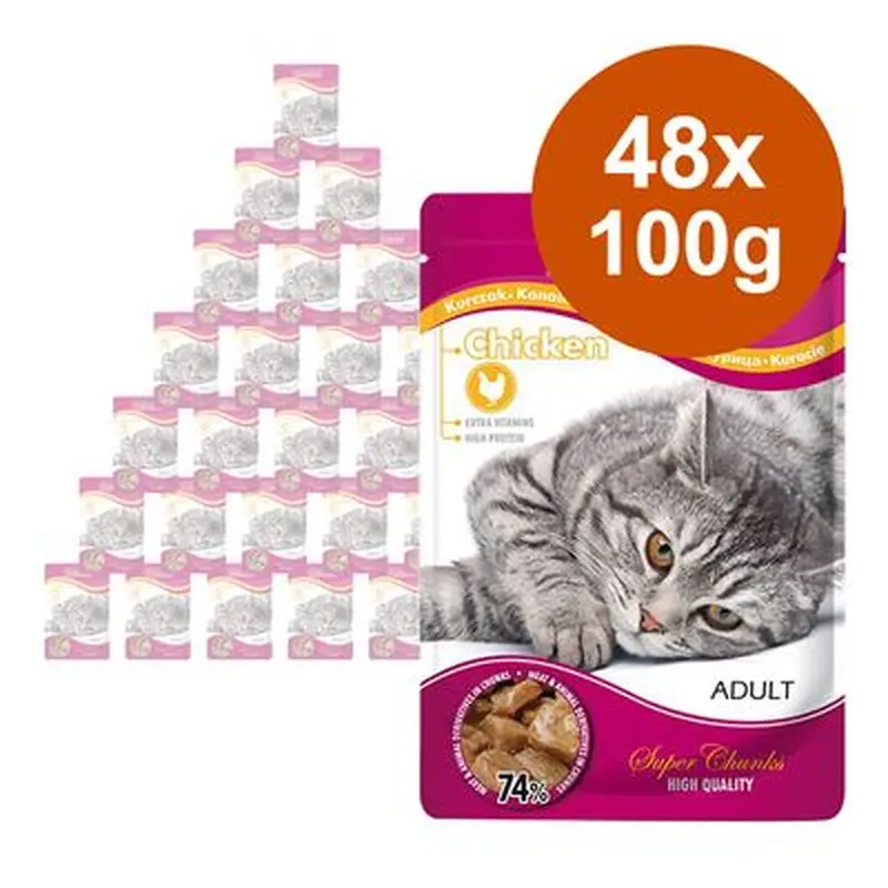 Super Benek Super Chunks Saver Pack 48 x 100g - Chicken in Sauce