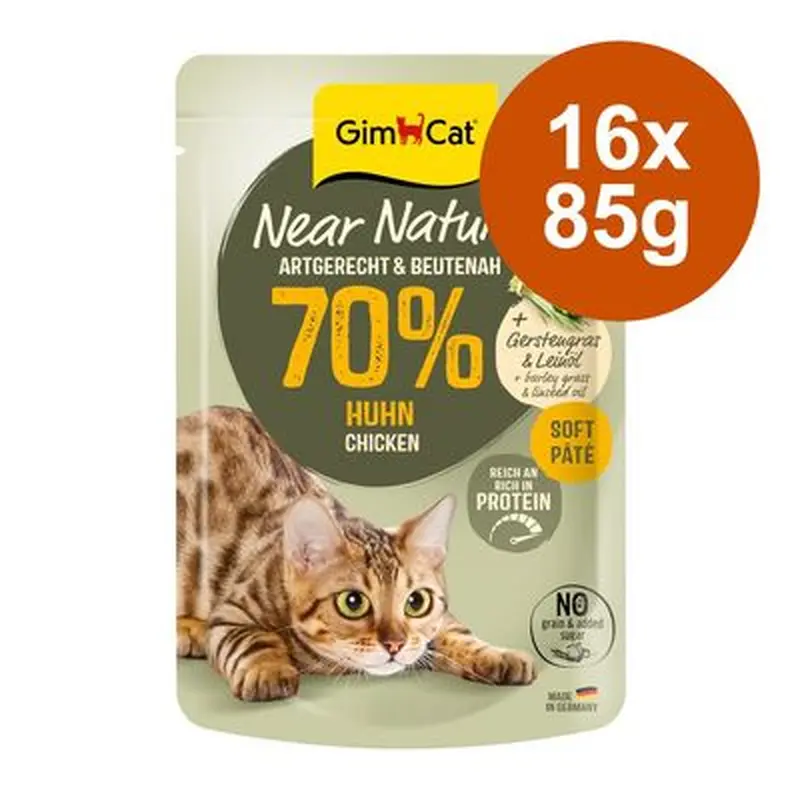GimCat Near Nature 16 x 85g - Beef
