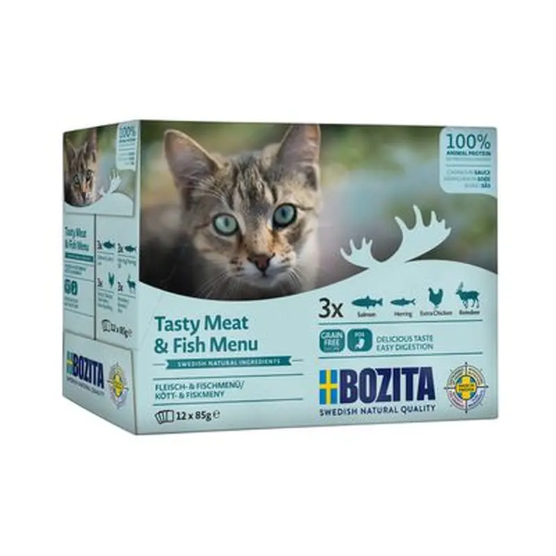 Bozita Chunks in Sauce Pouches 12 x 85g - Salmon
