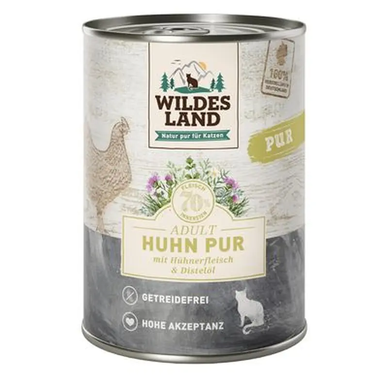 Wildes Land Adult Cat 6 x 400g - Pheasant & Chicken with Cranberries