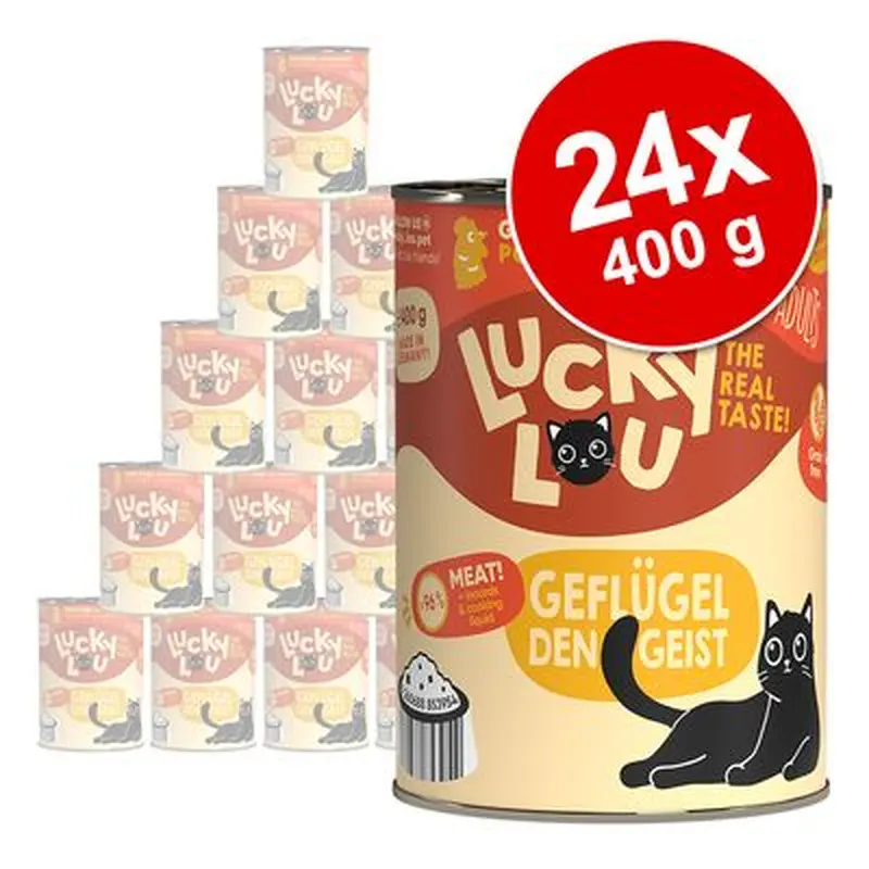 Lucky Lou Adult Saver Pack 24 x 400g - Poultry & beef