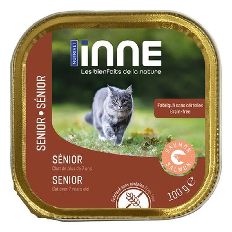 Nutrivet Inne Senior Cat with Salmon - Saver Pack: 32 x 100g