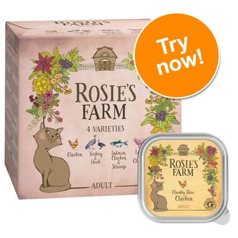 Rosie's Farm Adult Mixed Trial Pack - Trays - 4 x 100g (4 varieties)