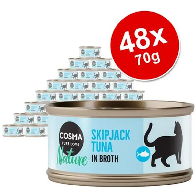 Cosma Nature Saver Pack 48 x 70g - Chicken & Chicken Ham