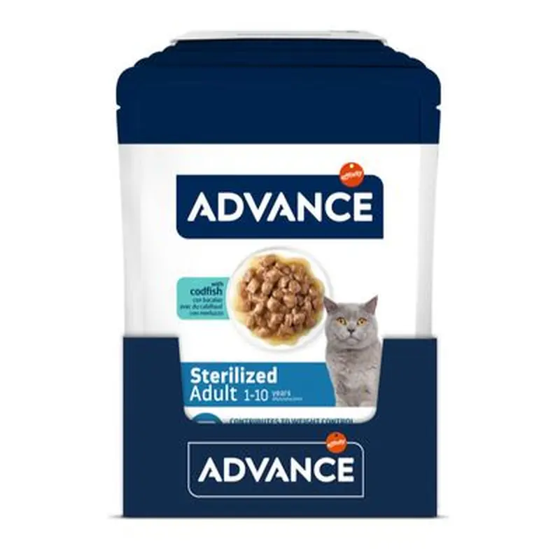 Advance Feline Sterilised Cod - Mega Pack: 52 x 85g