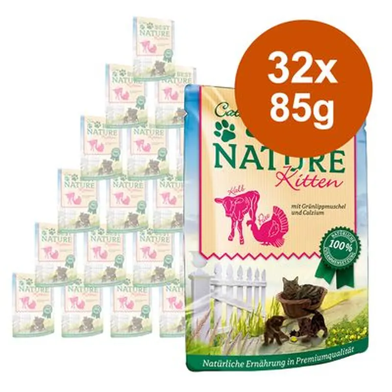 Best Nature Kitten Saver Pack 32 x 85g - Turkey & Veal