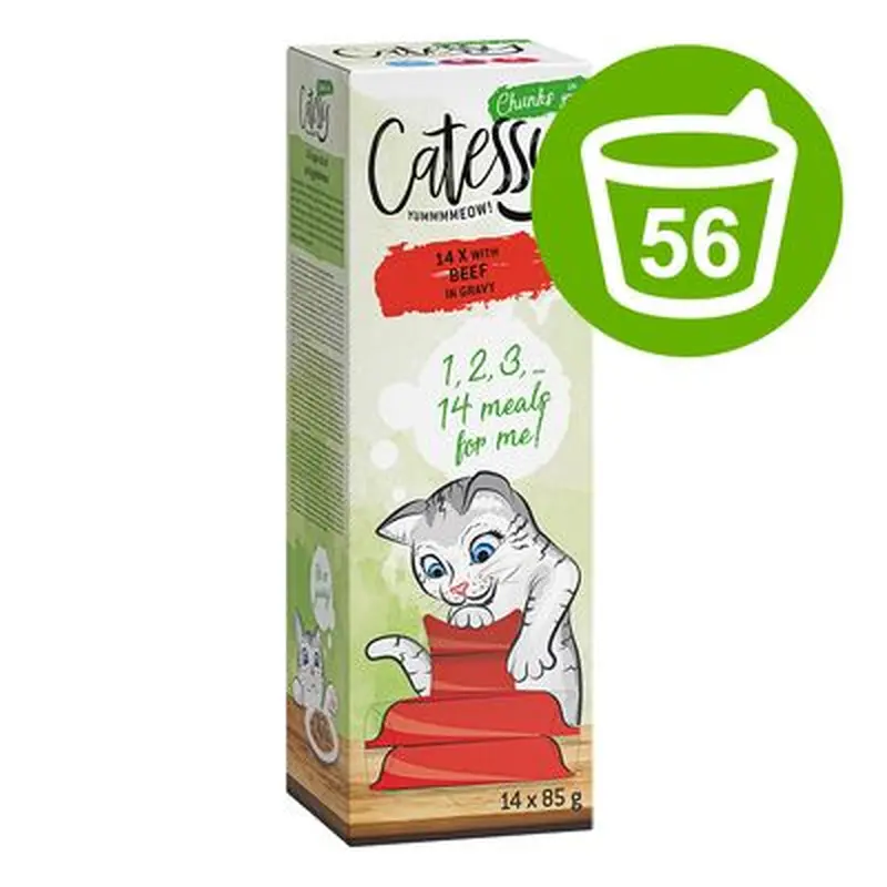 Catessy Chunks in Sauce Saver Pack 56 x 85g - Liver & Heart