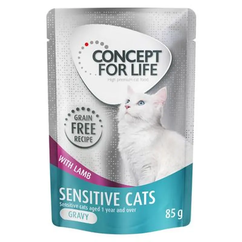 Concept for Life Sensitive Cats Lamb Grain-Free - in Gravy - 12 x 85g