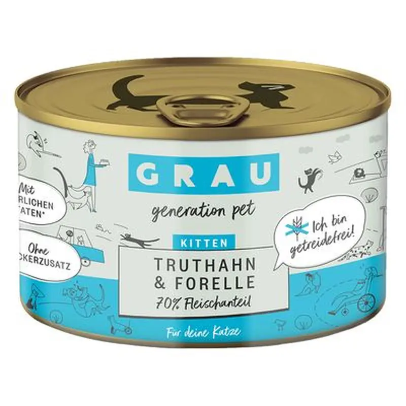 GRAU Gourmet Kitten Grain-Free 6 x 200g - Chicken & Duck