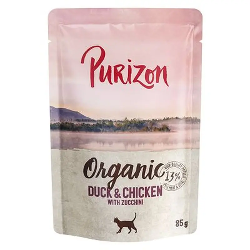 Purizon Organic 6 x 85 g - Duck and chicken with courgette