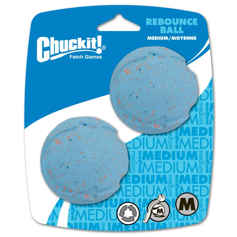 Chuckit! Rebounce Ball Dog Toy Assorted 2pk MD