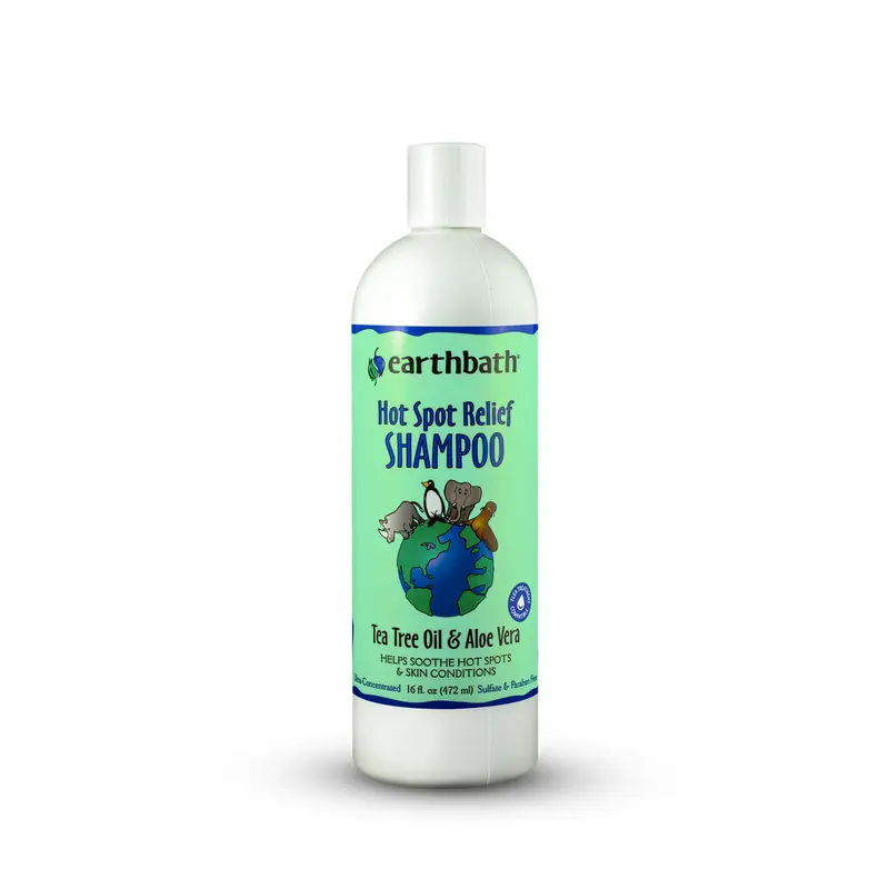 Earthbath Hot Spot Relief Shampoo, Tea Tree & Aloe Vera 16oz