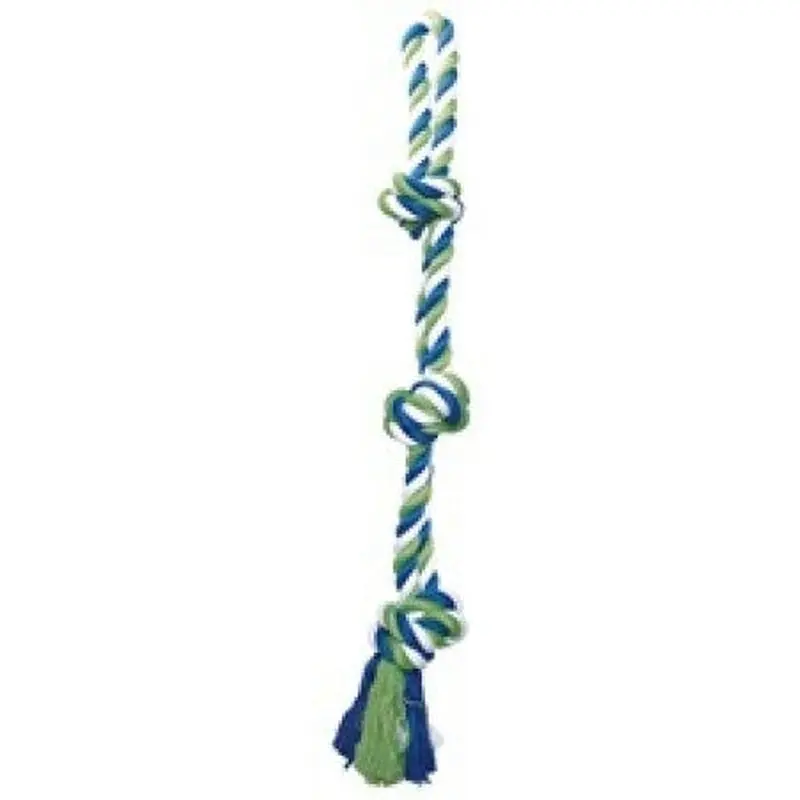 Hagen Dogit Striped Cotton 3 Knot Tug 28 In 72394