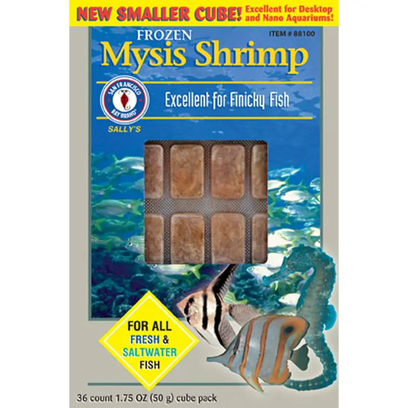San Francisco Mysis Shrimp Frozen Fish Food 1.75 oz SD-5
