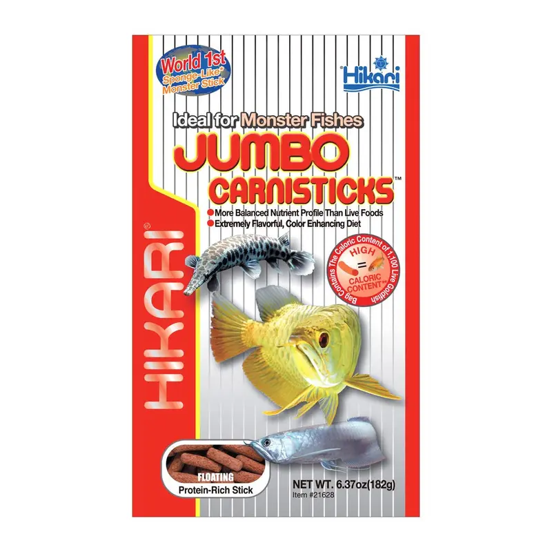 Hikari Jumbo CarniSticks? Floating Fish Food 6.37 oz Jumbo