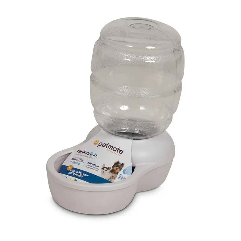 Petmate Replendish Water With Microban Pearl Silver Grey XXS