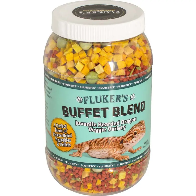 Fluker's Buffet Blend Juvenile Bearded Dragon Veggie Variety Freeze Dried Food 5 oz