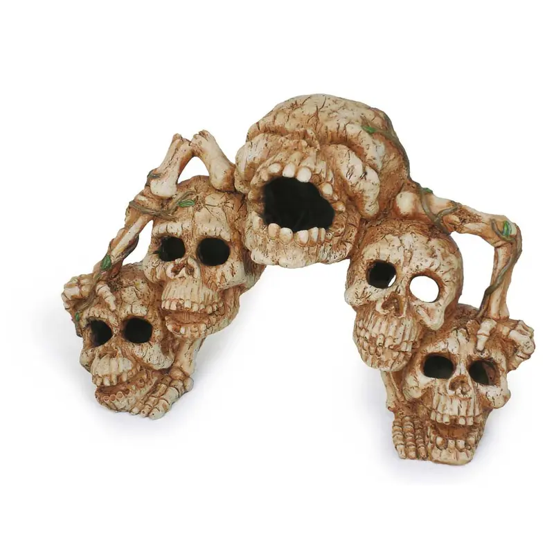 Weco Wecorama Catacombs Skull Bridge Aquarium Ornament Brown