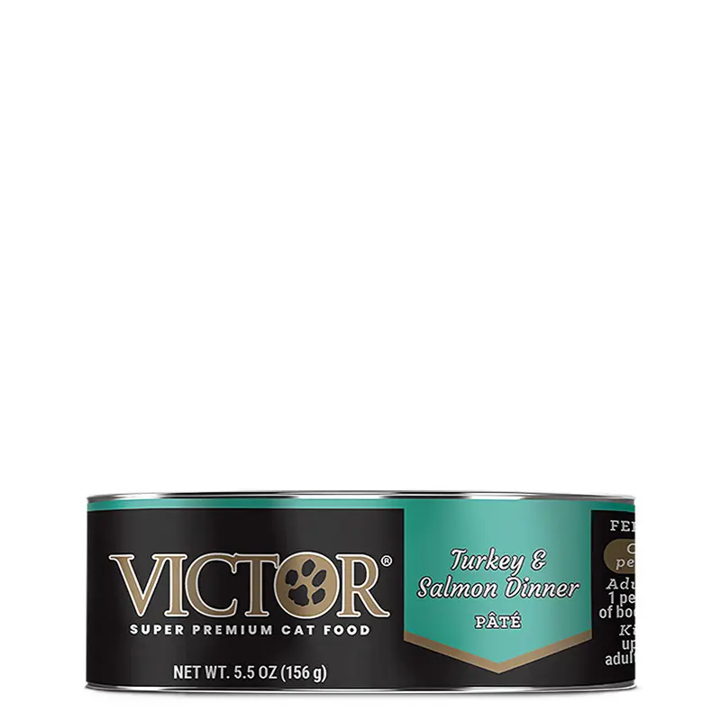 Victor Super Premium Dog Food Pate Wet Cat Food Turkey & Salmon 5.5oz 24pk