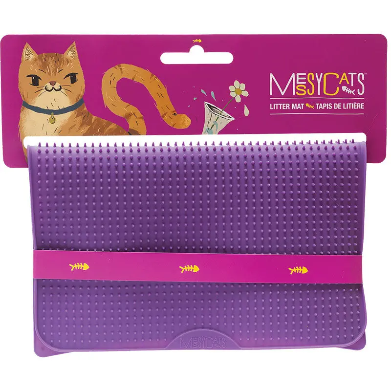 Mess Cat Litter Mat Purple 