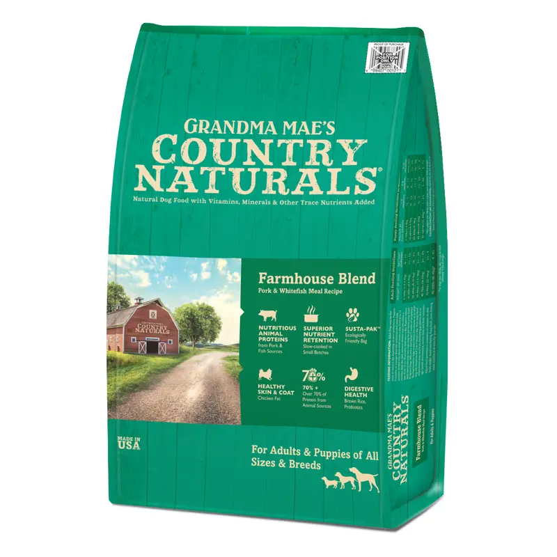 Grandma Mae's Country Naturals Premium All Natural Dry Dog Food Pork 4lb