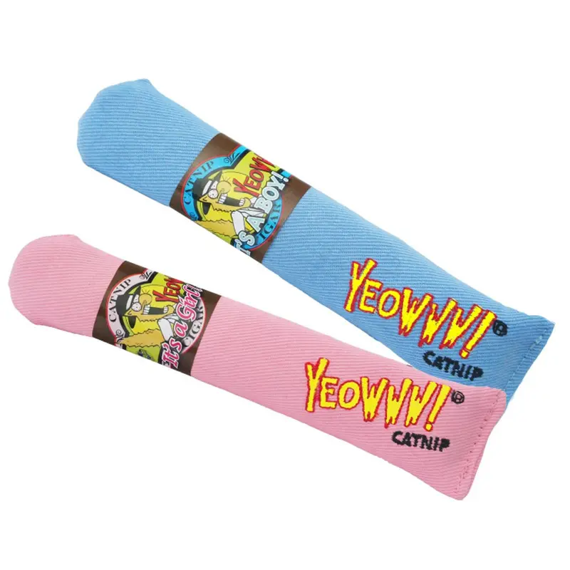 Yeowww! Big Baby Cigars Catnip Toy Blue 7 in 12 Pack