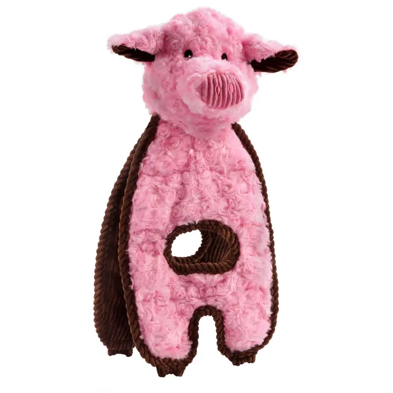 Charming Pet Products Cuddle Tug Peachy Pig Dog Toy 1ea