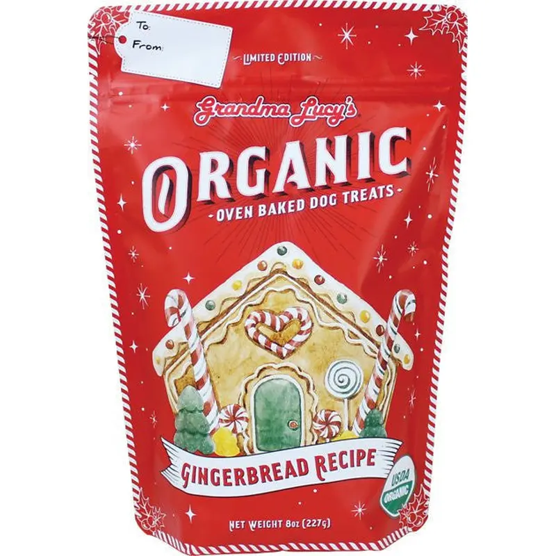GRANDMA LUCY'S PET DOG ORGANIC BAKED TREAT GINGERBREAD 8oz 