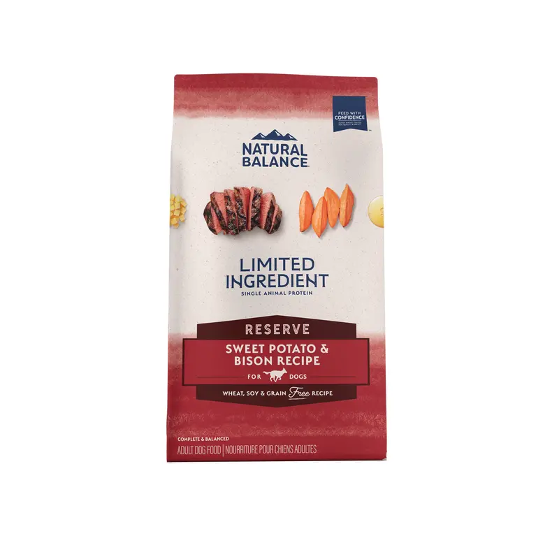 Natural Balance Pet Foods L.I.D. Adult Dry Dog Food Sweet Potato & Bison 4lb