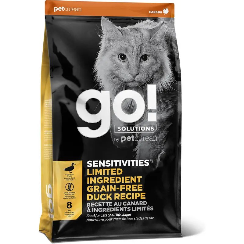 Petcurean GO! SENSITIVE LID GRAIN FREE DUCK CAT FOOD 16lb PETCUREAN PET FOODS LTD 