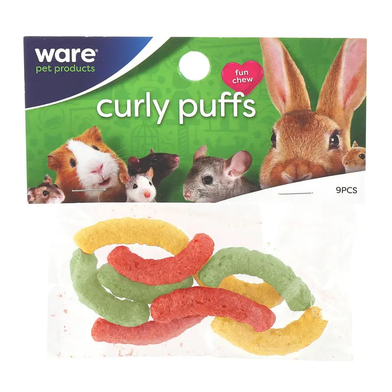 Ware Critter Multi Color Curl Puffs Treat