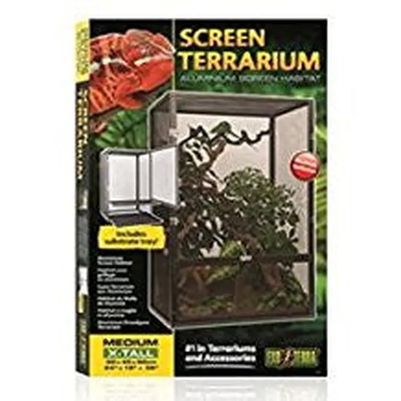 Exo Terra Screen Terrarium, Med, Extra Tall Pt2678 SD-3