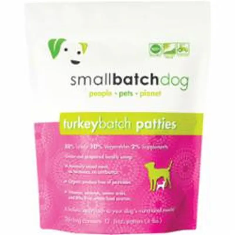 Small Batch Dog Frozen Turkey Patties 6lb 