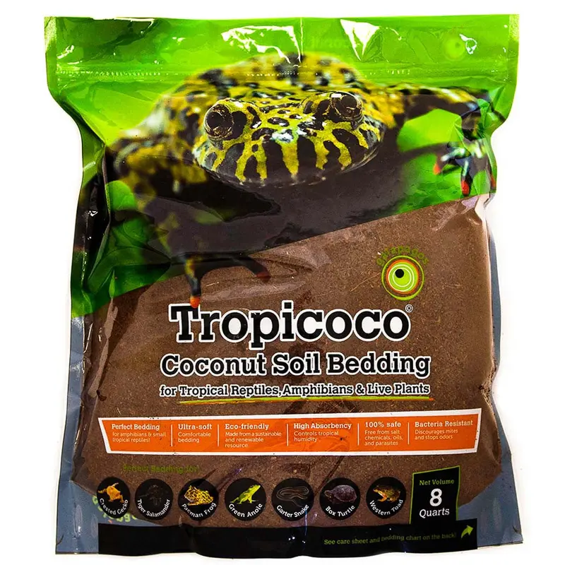 Galapagos Tropicoco Coconut Soil Bedding Substrate Pouch Brown 8 qt