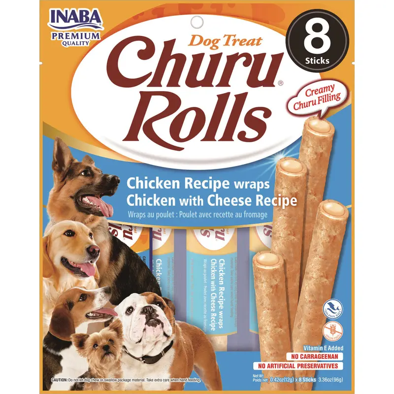 Inaba Churu Chicken Cheese Roll Dog Treat 6 / 4.2 oz
