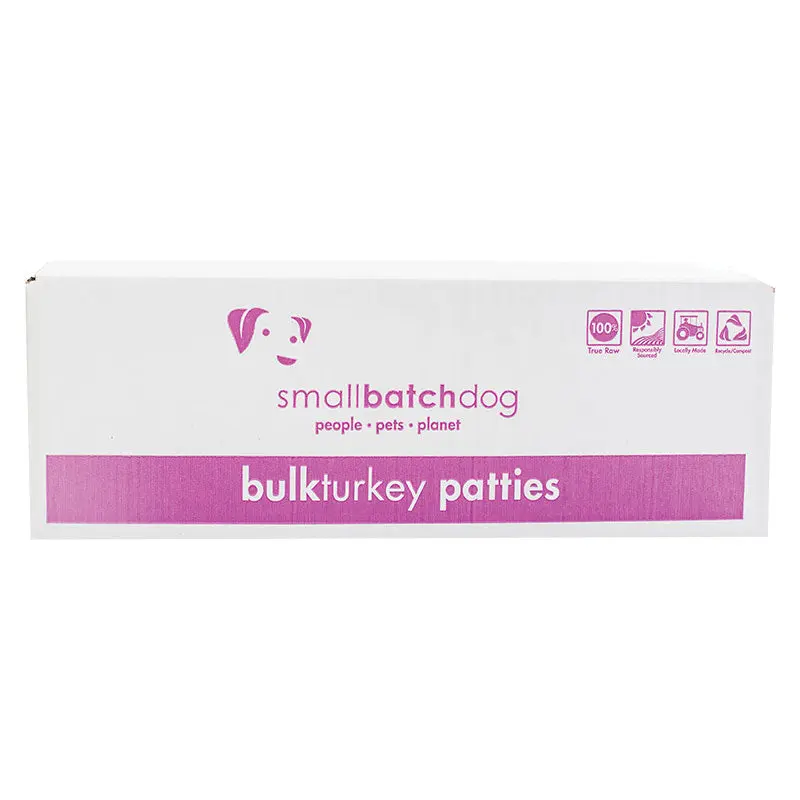 smallbatch Dog Frozen Patties - Turkey 18lb 